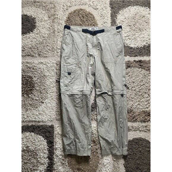 Vintage Y2K Old Navy Khaki Cargo Parachute Pants Size 38x32 Men Trademark Pants - Picture 1 of 7